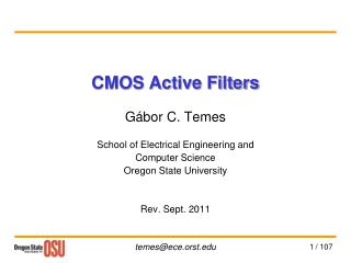CMOS Active Filters