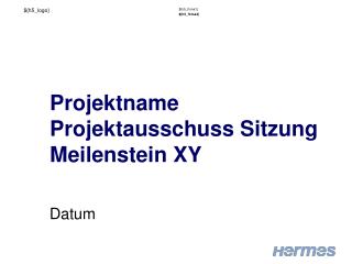 Projektname Projektausschuss Sitzung Meilenstein XY