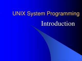 UNIX System Programming