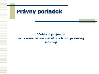Právny poriadok