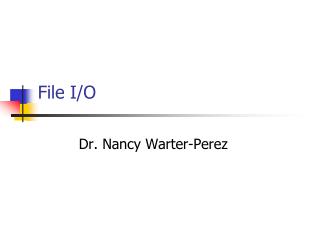 File I/O