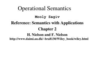 Operational Semantics