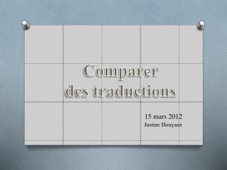15 mars 2012 Justine Houyaux
