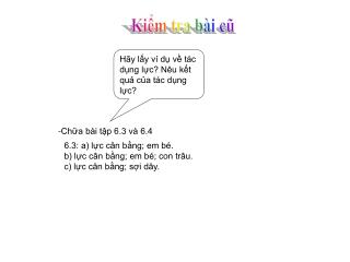 Kiểm tra bài cũ