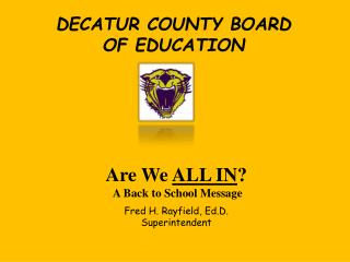 DECATUR COUNTY BOARD OF EDUCATION