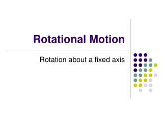 Rotational Motion