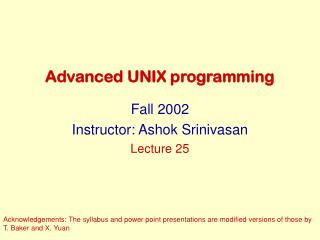 Advanced UNIX programming