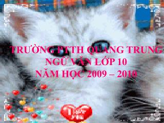 TRƯỜNG PTTH QUANG TRUNG NGỮ VĂN LỚP 10 NĂM HỌC 2009 – 2010