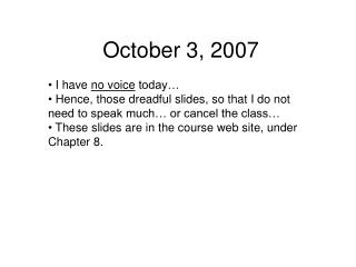 October 3, 2007