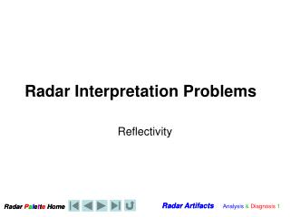 Radar Interpretation Problems