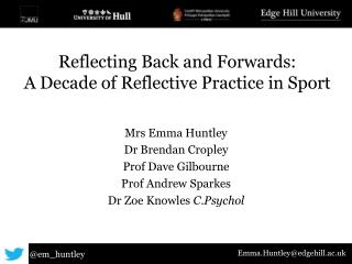 Reflecting Back and Forwards: A Decade of Reflective Practice in Sport