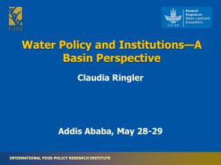 Water Policy and Institutions—A Basin Perspective