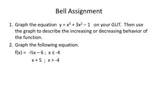Bell Assignment