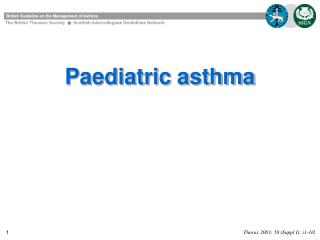 Paediatric asthma