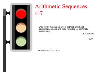 Arithmetic Sequences 4-7
