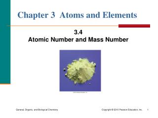 Chapter 3 Atoms and Elements