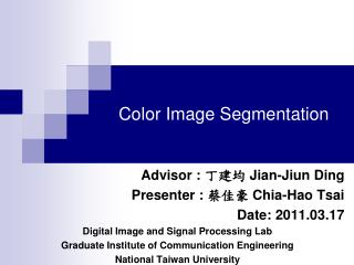 Color Image Segmentation