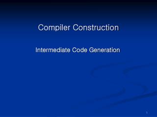 Compiler Construction