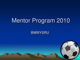 Mentor Program 2010