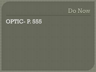Do Now
