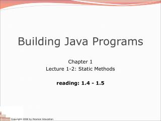 Building Java Programs