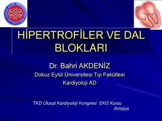 HİPERTROFİLER VE DAL BLOKLARI