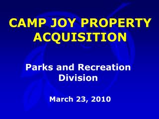 Parks and Recreation Division