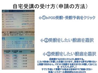 自宅受講の受け方（申請の方法）