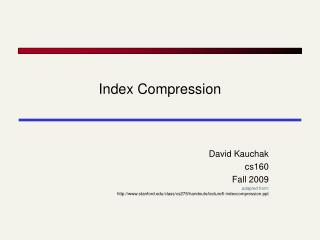 Index Compression