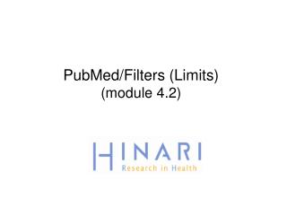 PubMed/Filters (Limits) (module 4.2)