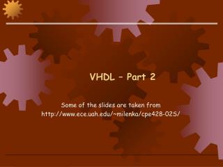 VHDL – Part 2