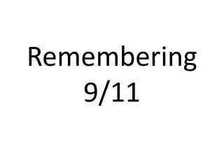 Remembering 9/11