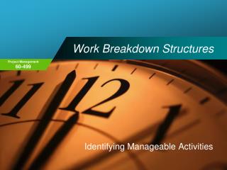 Work Breakdown Structures