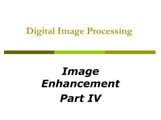 Digital Image Processing