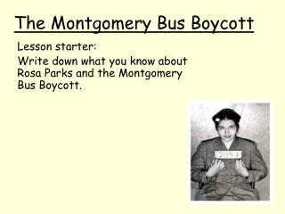 The Montgomery Bus Boycott