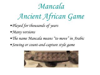 Mancala Ancient African Game