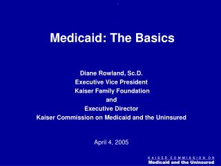 Medicaid: The Basics