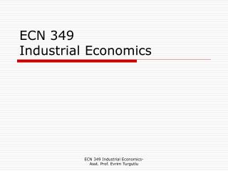 ECN 349 Industrial Economics