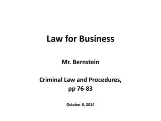 Law for Business