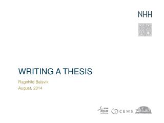 Writing a Thesis