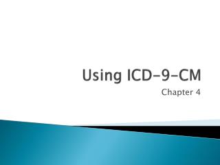 Using ICD-9-CM