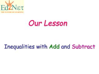 Our Lesson