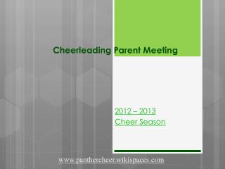 Cheerleading Parent Meeting