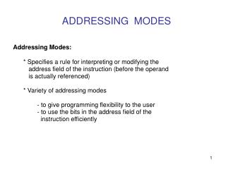 ADDRESSING MODES