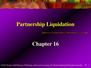 Partnership Liquidation