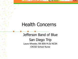 Health Concerns