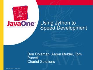 Using Jython to Speed Development