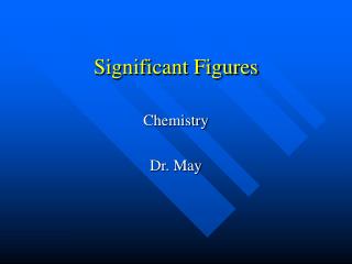 Significant Figures