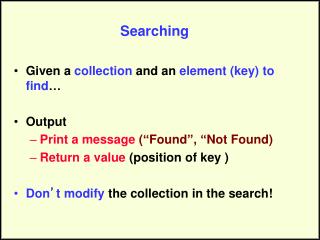 Searching