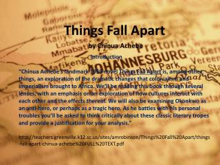 Things Fall Apart by Chinua Achebe